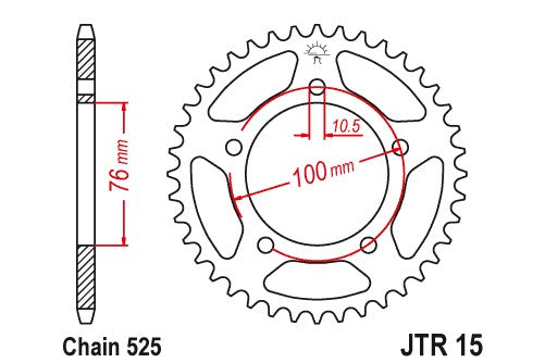 Sprockets Rear (JTR15 - 42T)