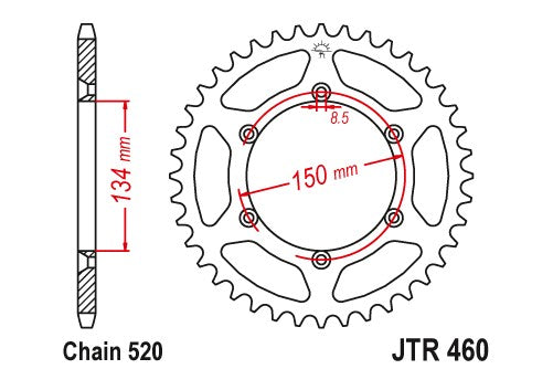 Sprockets Rear (JTR460- 50T) - JT