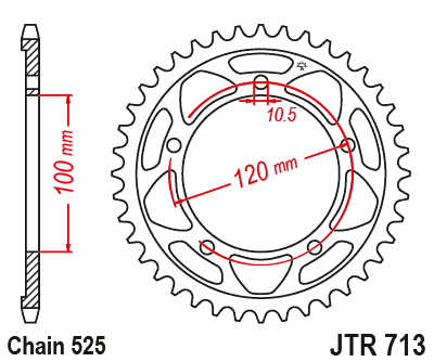 Sprockets Rear (713 - 40T)