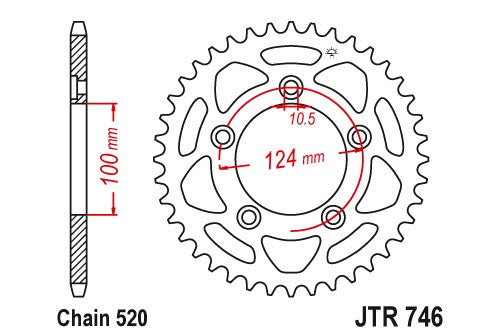 Sprockets Rear (746 - 46T) - JT