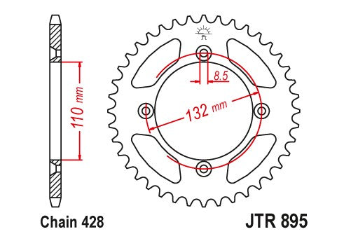 Sprockets Rear (JTR895- 49T) - JT