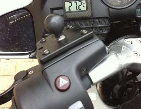 RAM Base - Motorcycle Brake/Clutch Reservoir Cover Base with 1" Ball Centered.