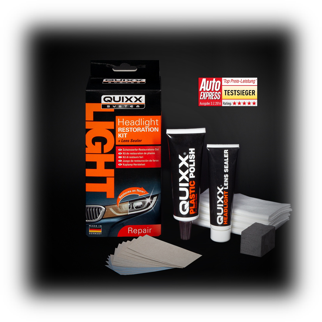QUIXX Headlight Restoration Kit.