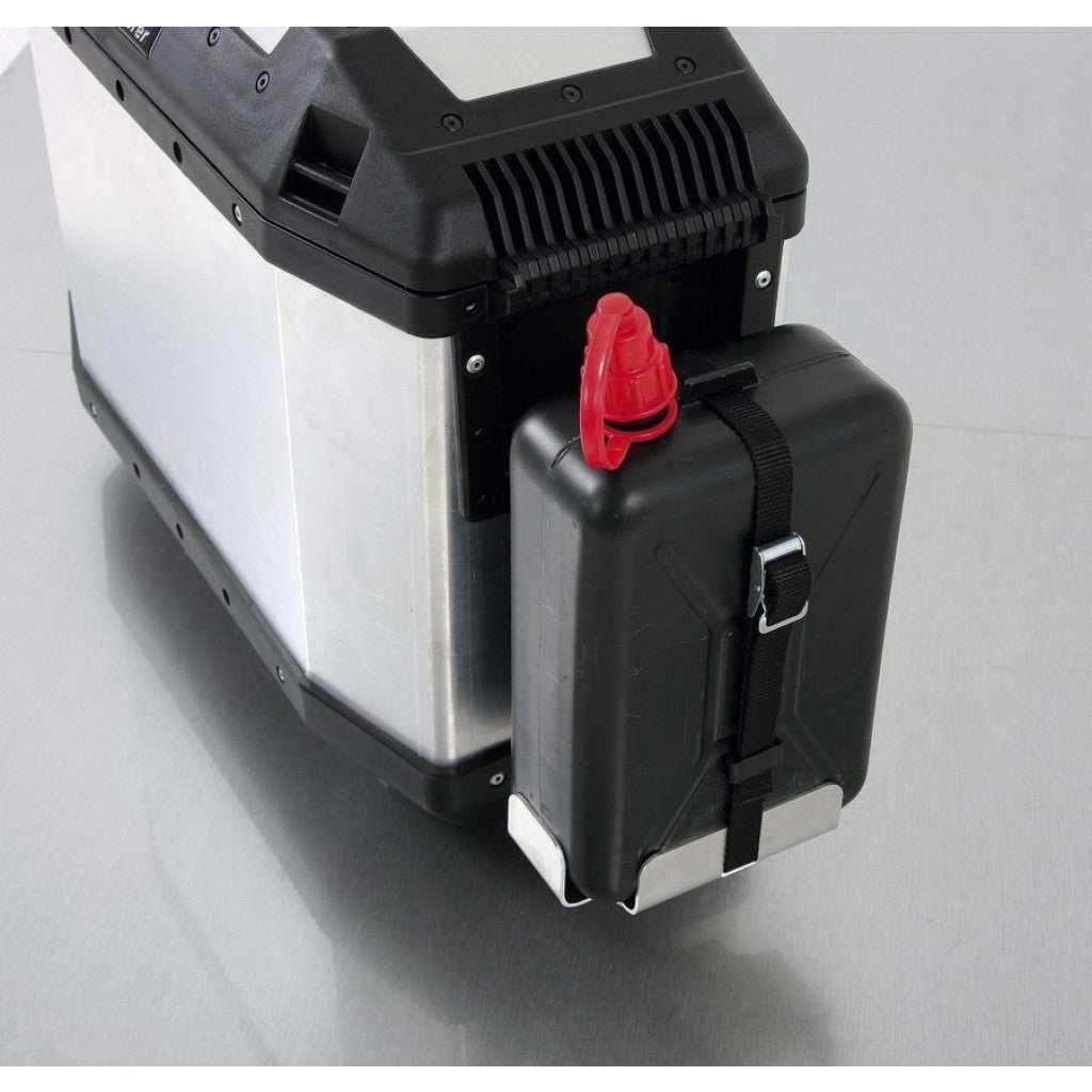 Fuel container 2L with brackets.