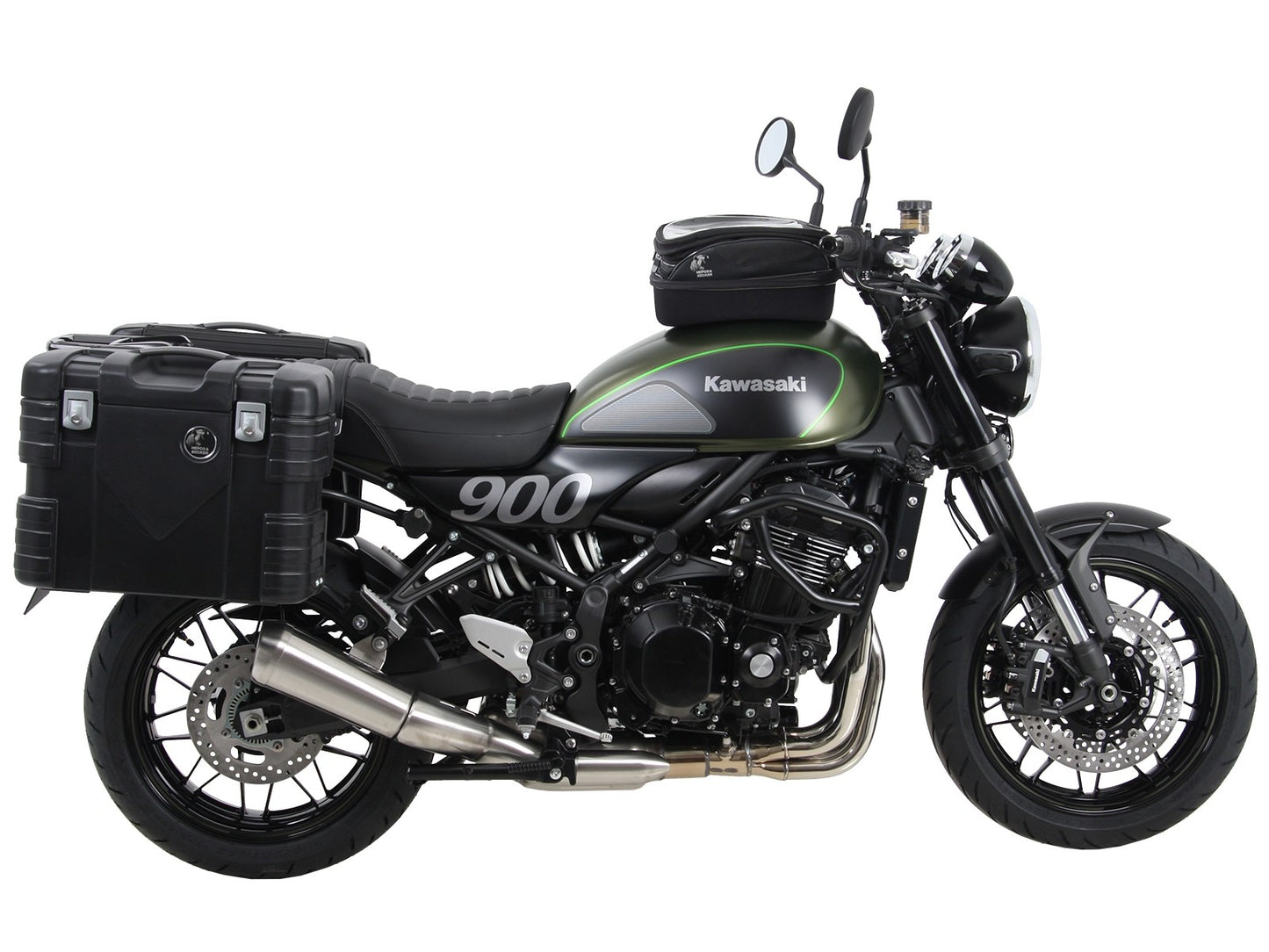 Kawasaki Z900 Cafe Luggage - Side case carrier.