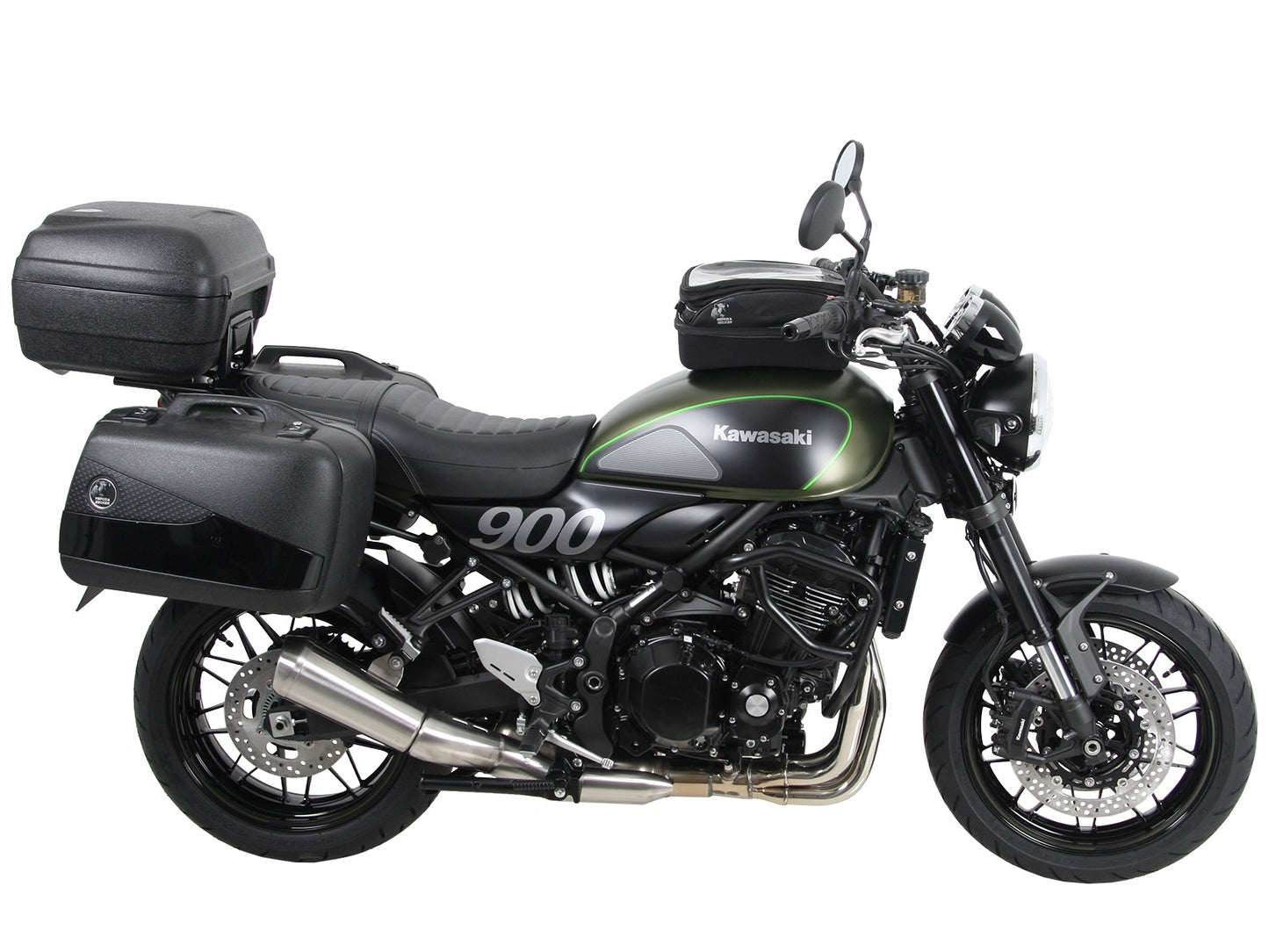 Kawasaki Z900 Cafe Luggage - Side case carrier.
