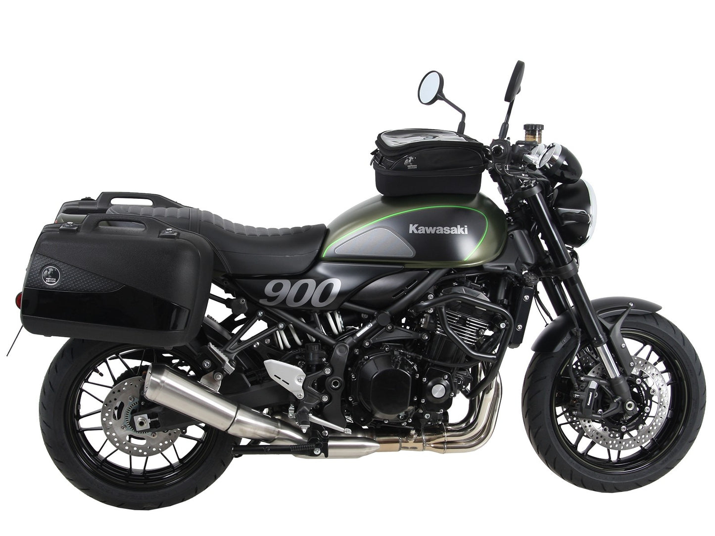 Kawasaki Z900 Cafe Luggage - Side case carrier.