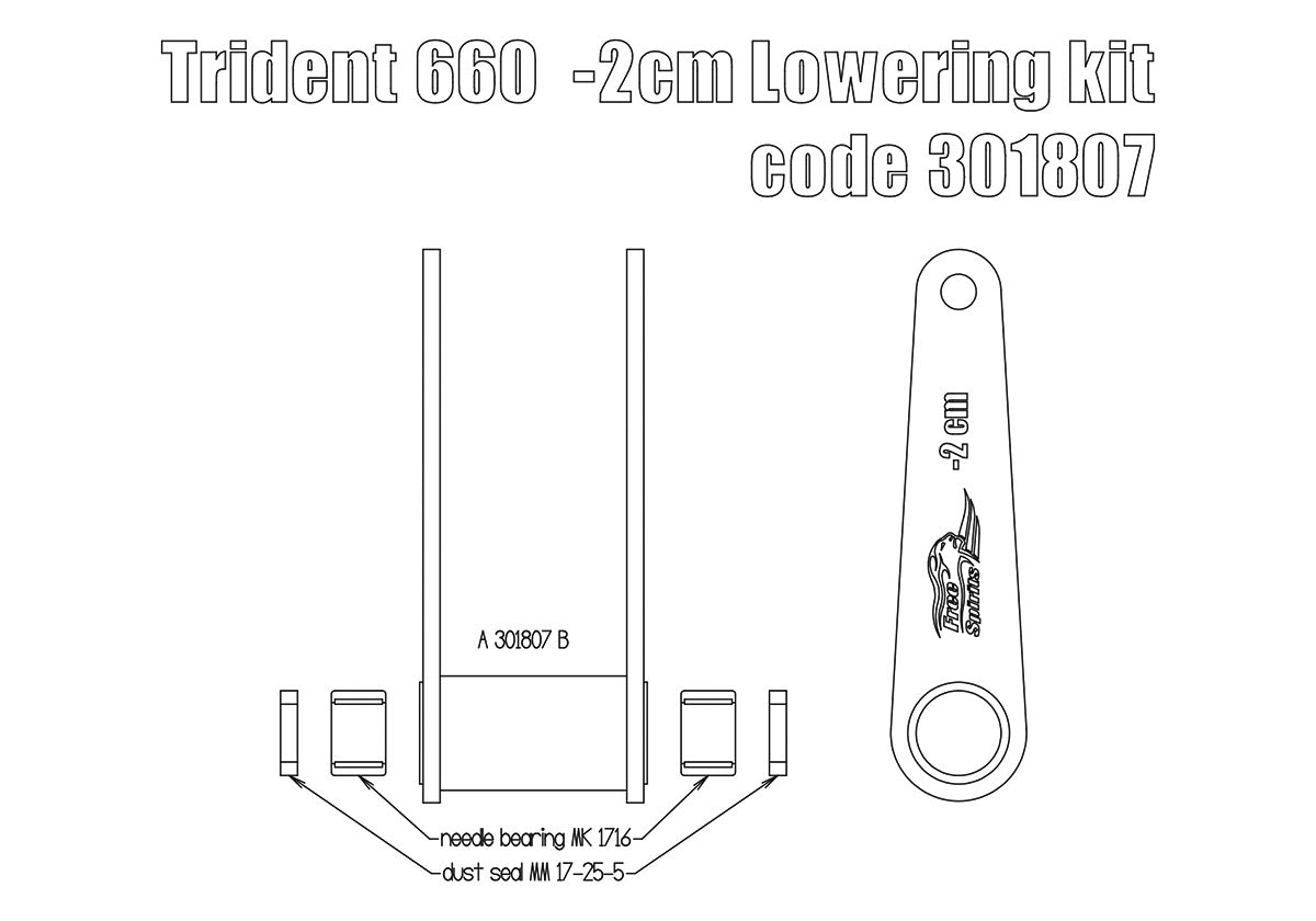 Triumph Trident Ergonomics - Lowering Kit