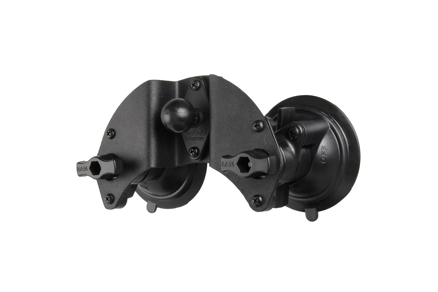RAM® Twist-Lock™ Dual Pivot Suction Cup Base with Ball