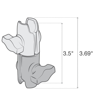 RAM® Composite Double Socket Swivel Arm