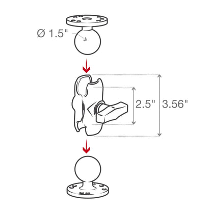 RAM® Double Socket Arm - C Size
