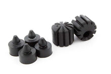 BMW R 1300 GS rider seat lifting kit components in black hard rubber for increased seat height and comfort.
