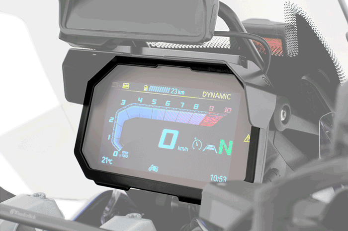 BMW R 1300 GS Adventure Ergonomics - TFT Display Anti-Theft Protection.