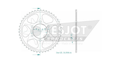 Sprockets Rear (29018-46T) - Esjot