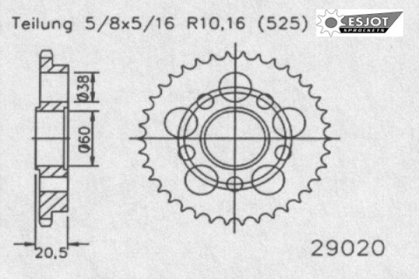Monster 796 Spares - Esjot Sprockets.