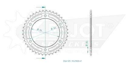 Sprockets Rear (29026-41T) - Esjot