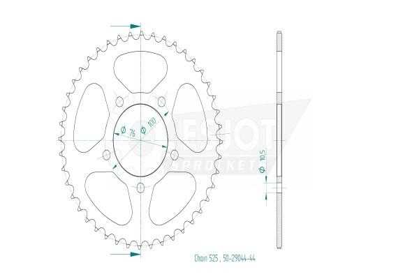 Sprockets Rear (29048-42T) - Esjot