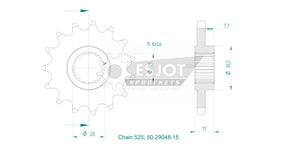 Sprockets Front (29048-15) - Esjot