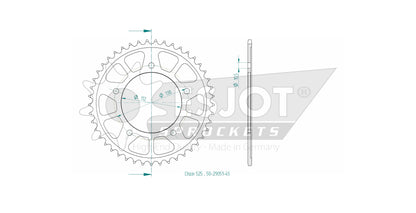 Sprockets Rear (29051-45T) - Esjot