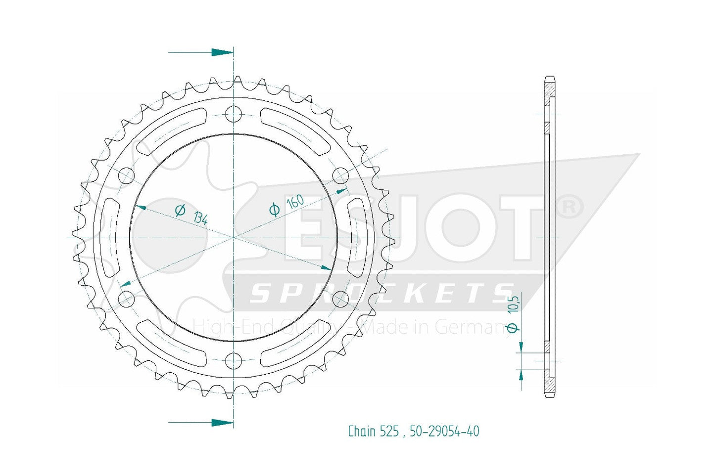 Sprockets Rear (29054 - 40T) - Esjot