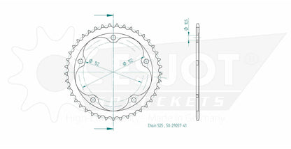 Sprockets Rear (29057-41T) - Esjot