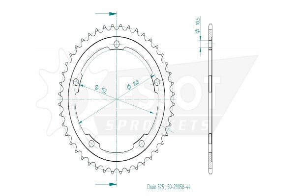 Kawasaki W800 Street/Cafe Spares - Esjot Sprockets.