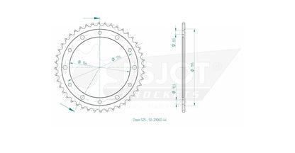 Sprockets Rear (29060 - 44T) - Esjot