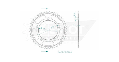 Sprockets Rear (29064-47T) - Esjot