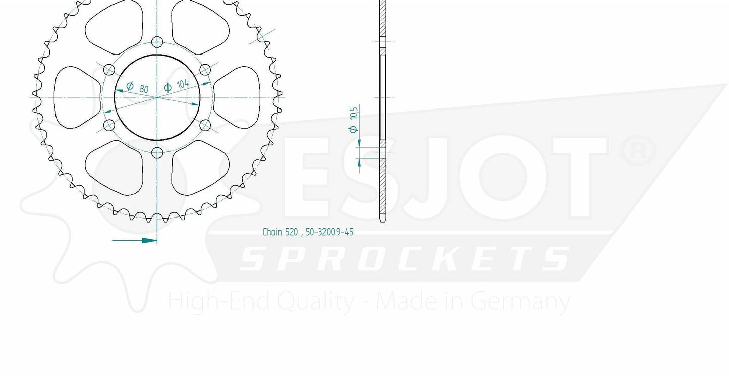 Sprockets Rear (32009 - 48T) - Esjot