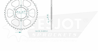 Sprockets Rear (32009 - 48T) - Esjot