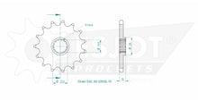 Sprockets Front (32032-15T) - Esjot
