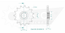 Sprockets Front (32054-15T) - Esjot