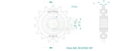 Sprockets Front (32165-15) - Esjot