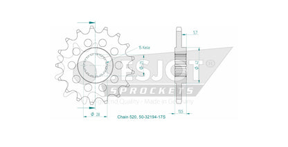 Sprockets Front (32194 - 15T) - Esjot Sports