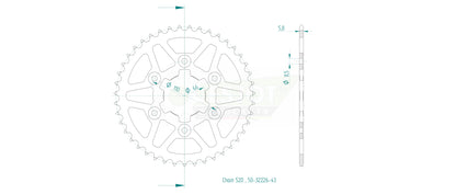 Sprockets Rear (32226-43T) - Esjot