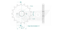 Sprockets Front (35021-17T) - Esjot