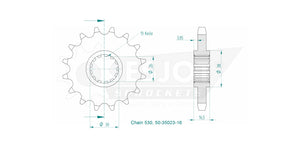 Sprockets Front (35023-16T) - Esjot