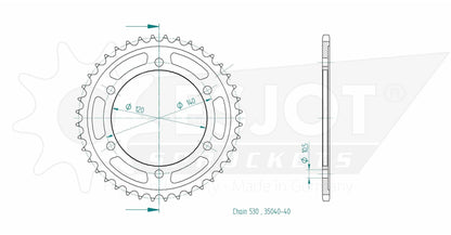 Sprockets Rear (35040-40T) - Esjot