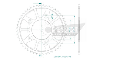 Sprockets Rear (50-35067-48) - Esjot