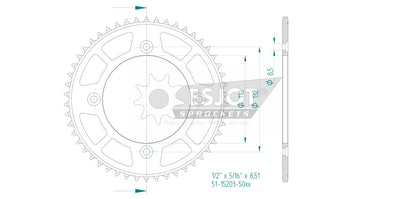 Sprockets Rear ( 15203-50T) - Esjot