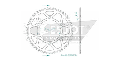 Sprockets Rear (32065-50T) - Esjot
