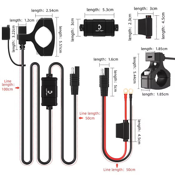 Handlebar Mounted 18W PD USB-C + QC 3.0 (Mini)