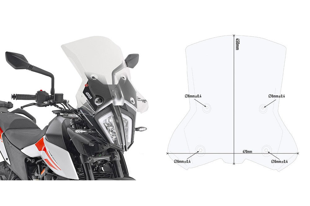 KTM 390 Adventure Screen - Windscreen (Clear)