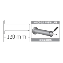 Domino Handlebar Grips - Silver/Anthracite