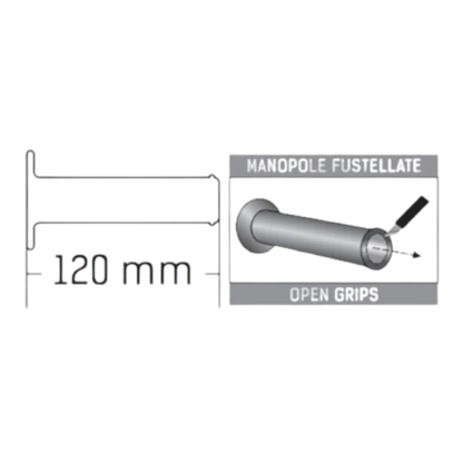 Domino Handlebar Grips - Silver/Anthracite