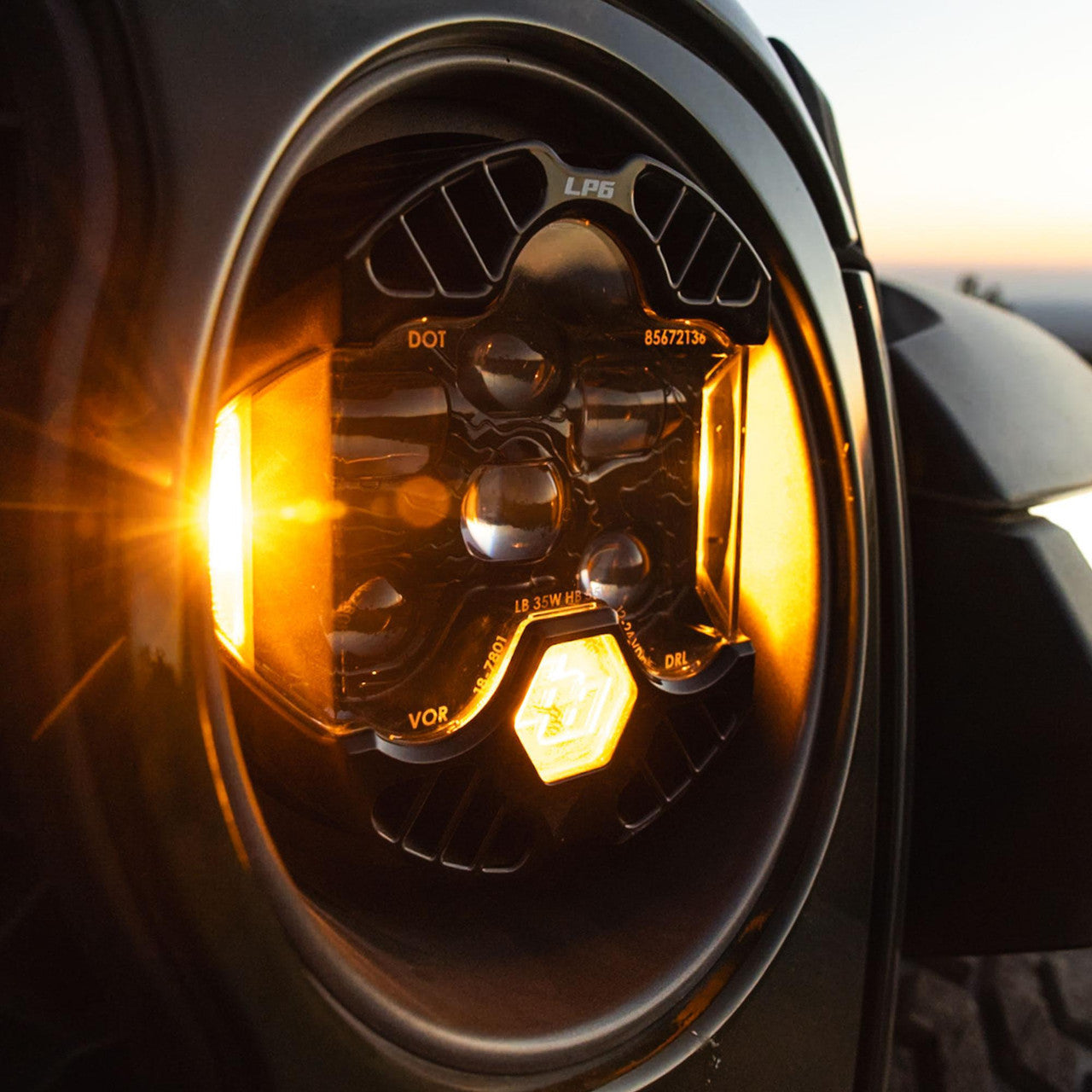 DOT LP6 LED HEADLIGHT REPLACEMENT PAIR - UNIVERSAL