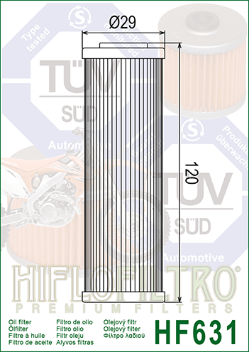 Oil Filter 631 - Hiflo