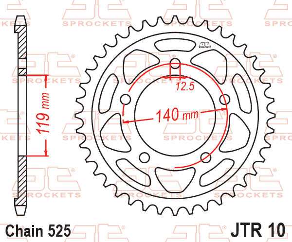 Sprockets Rear (10 - 47T) - JT