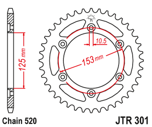 Sprockets Rear (301-40T) - JT