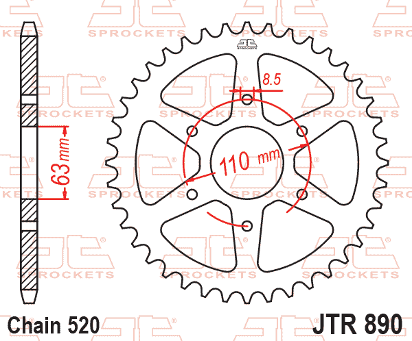 Sprockets Rear (890 - 42T) - JT